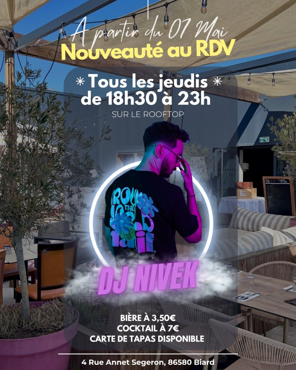 RDV Restaurant chic à Poitiers-Biard - 